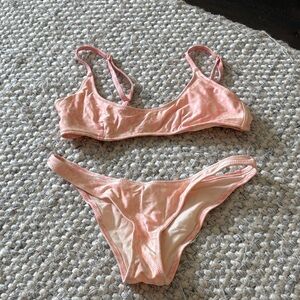 Triangl pink cheetah bikini